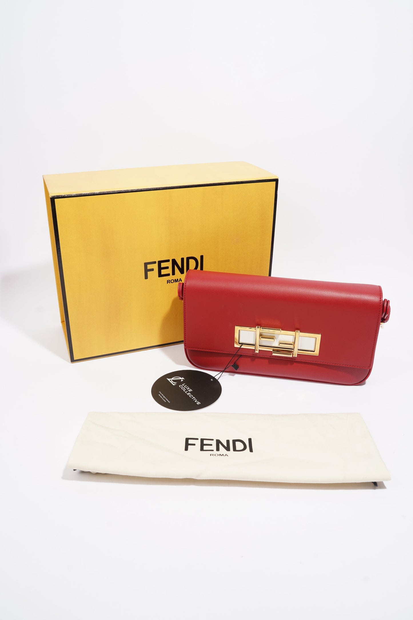 Fendi Baguette Bag Red Leather
