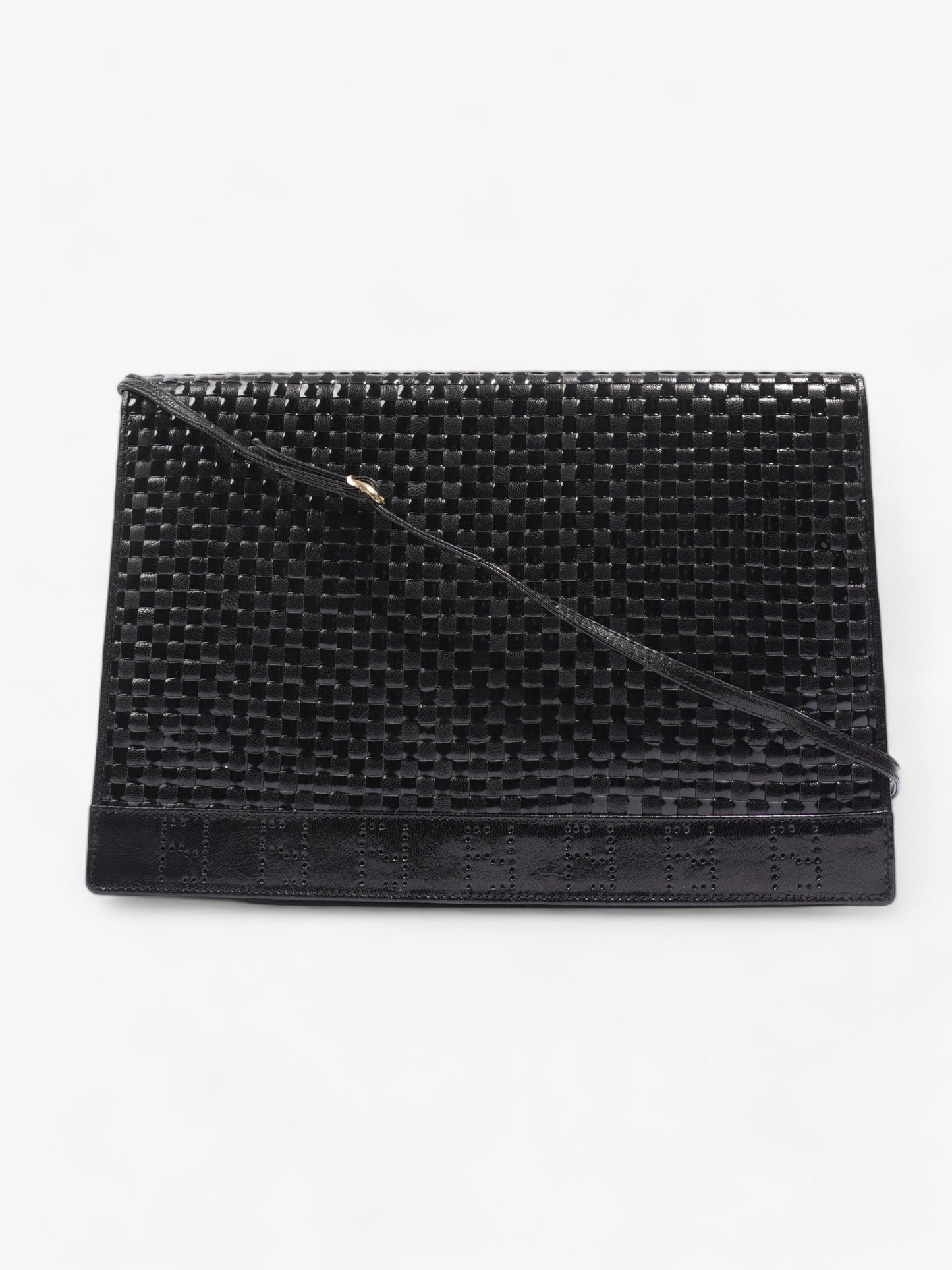 Fendi Clutch With Strap Black Leather