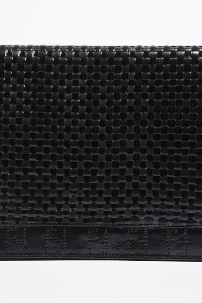 Fendi Clutch With Strap Black Leather