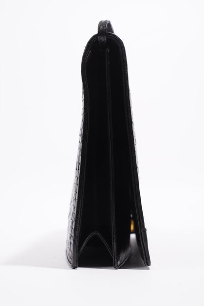 Fendi Clutch With Strap Black Leather
