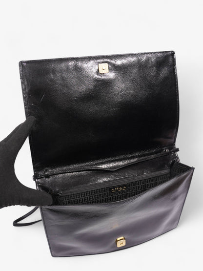 Fendi Clutch With Strap Black Leather