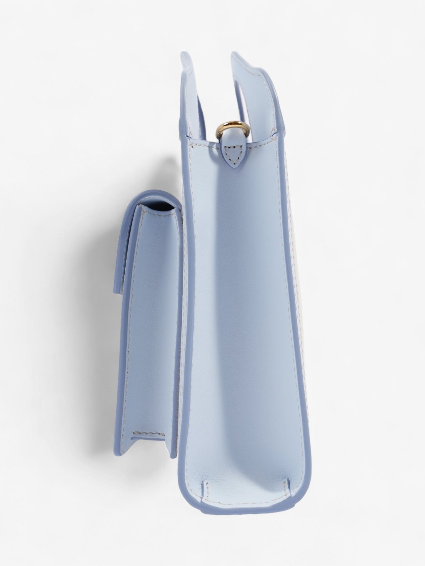 Burberry Pocket Bag Light Blue / Cream Canvas Mini