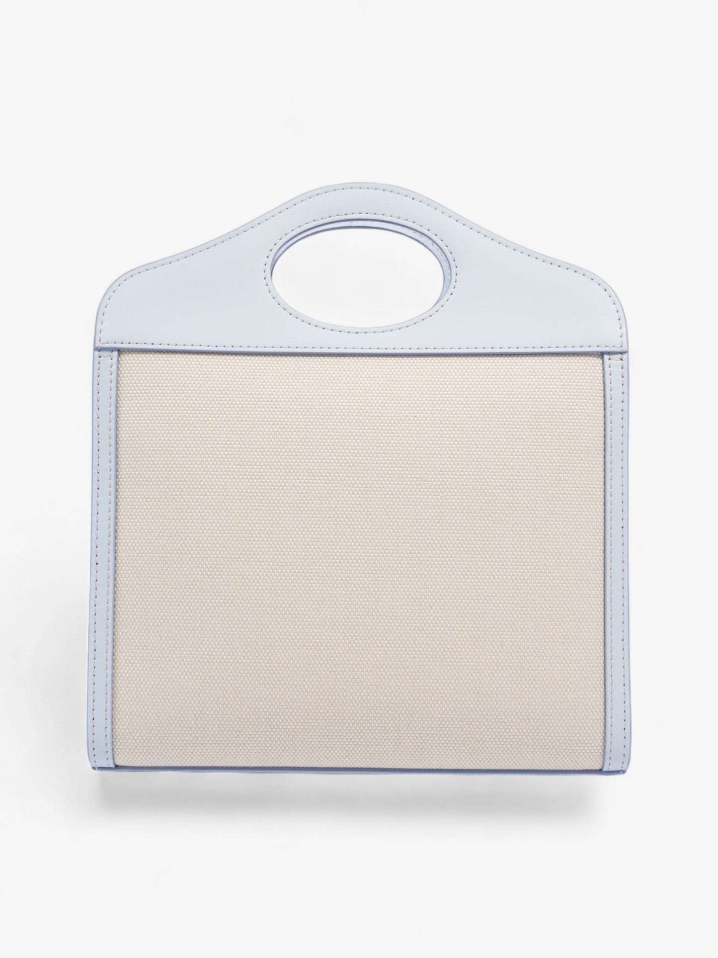 Burberry Pocket Bag Light Blue / Cream Canvas Mini