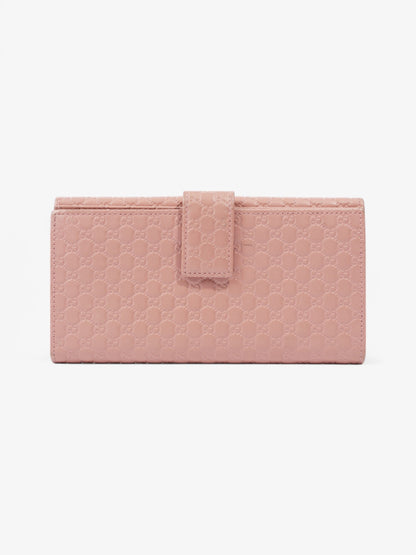 Gucci Microguccissima Continental Wallet Pink Guccissima Embossed Leather