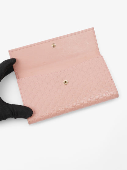 Gucci Microguccissima Continental Wallet Pink Guccissima Embossed Leather