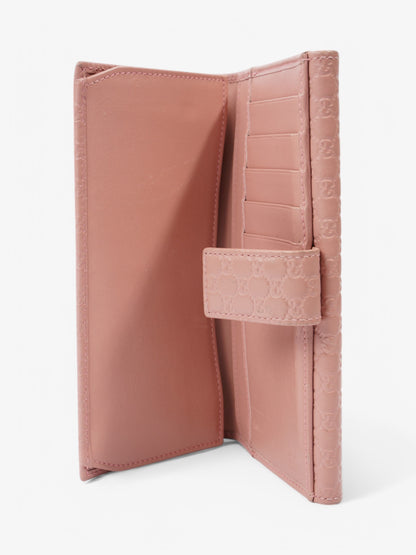 Gucci Microguccissima Continental Wallet Pink Guccissima Embossed Leather