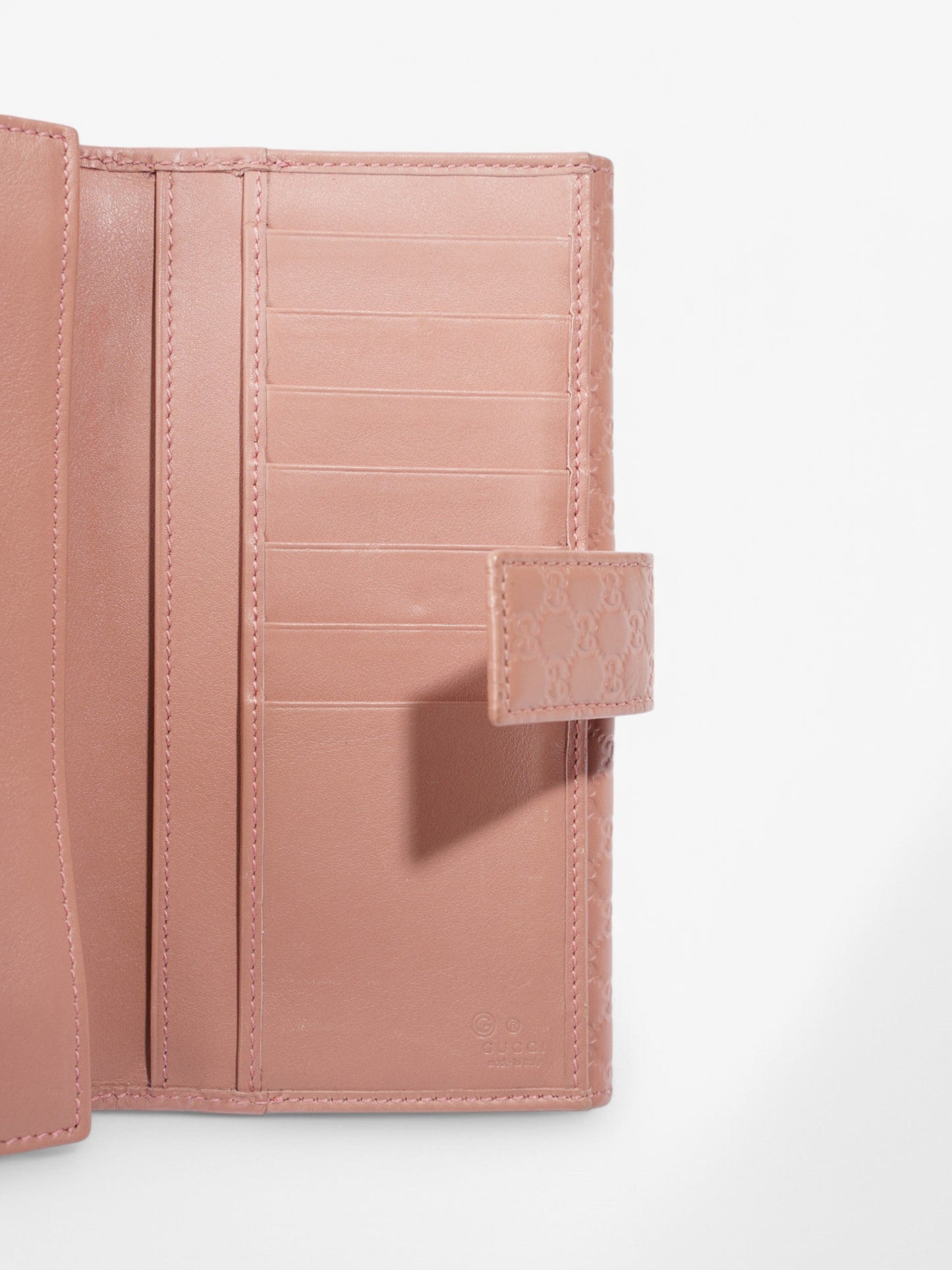 Gucci Microguccissima Continental Wallet Pink Guccissima Embossed Leather