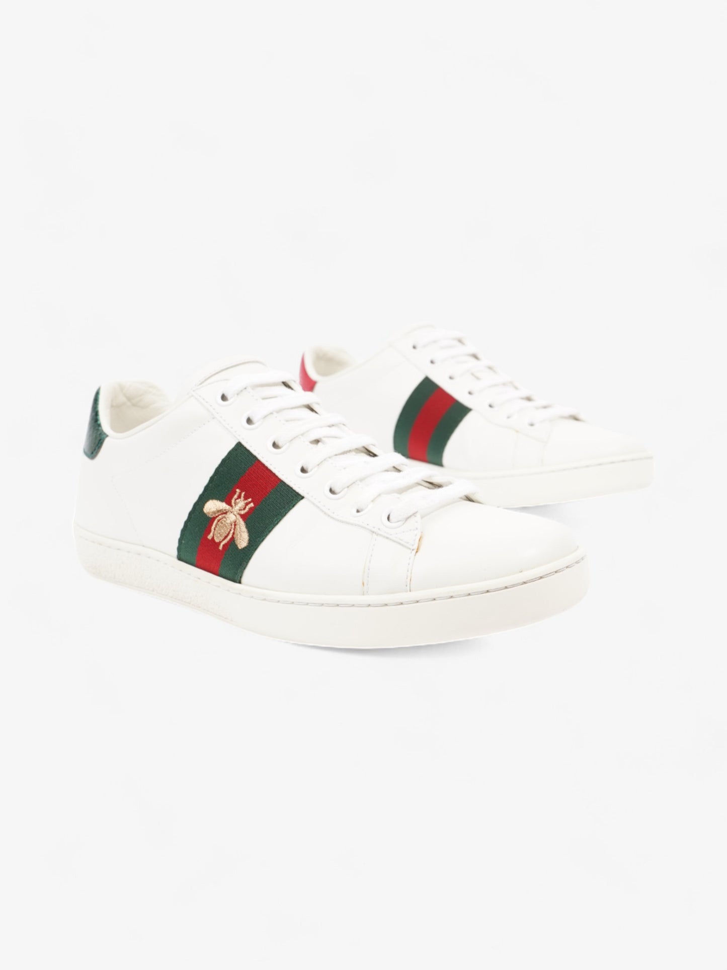 Gucci Ace Sneakers with Bee White / Green / Red Leather EU 38 UK 5