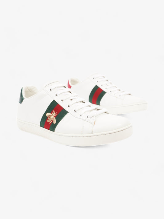 Gucci Ace Sneakers with Bee White / Green / Red Leather EU 38 UK 5