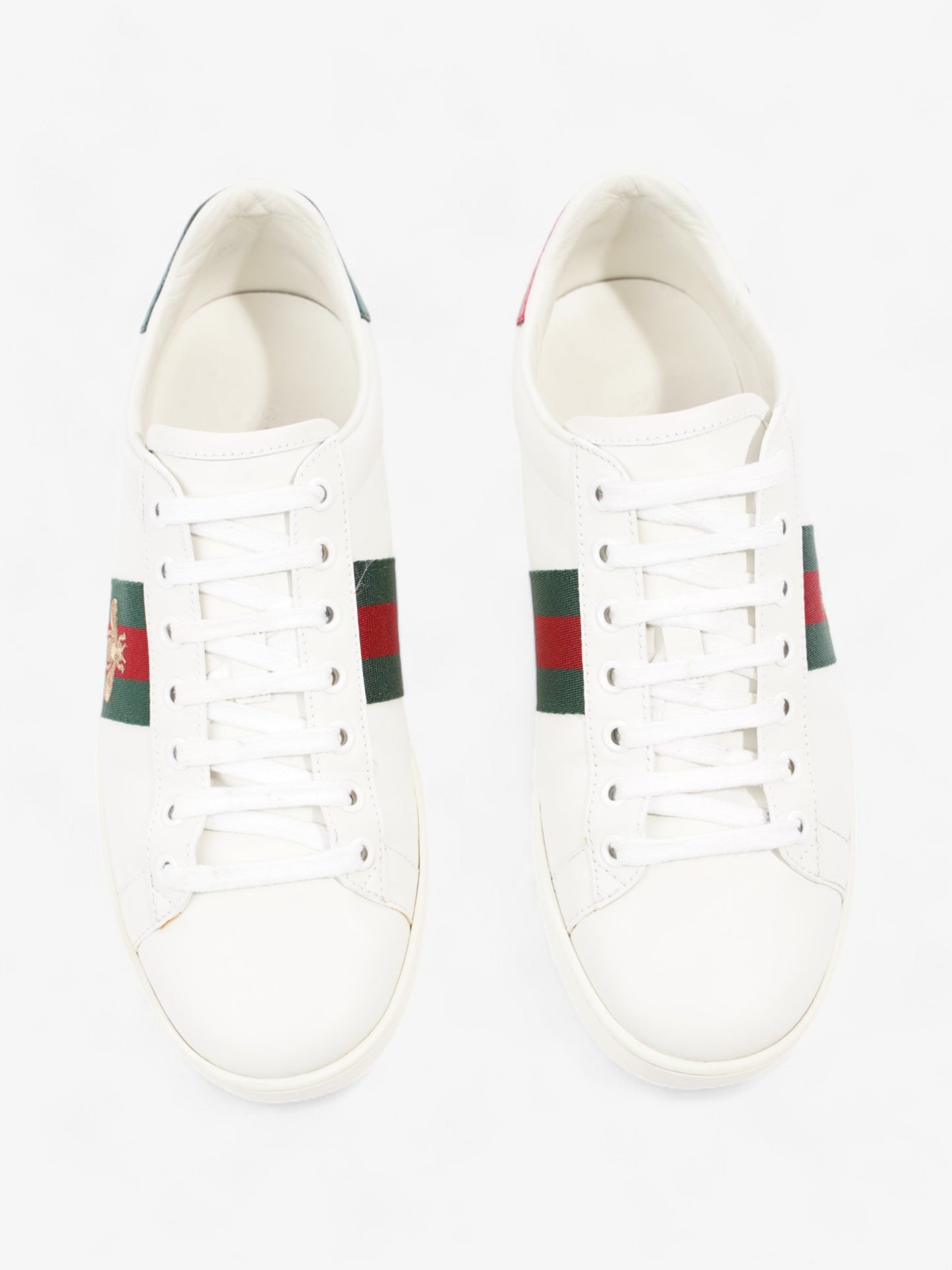 Gucci Ace Sneakers with Bee White / Green / Red Leather EU 38 UK 5