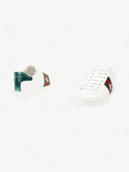 Gucci Ace Sneakers with Bee White / Green / Red Leather EU 38 UK 5