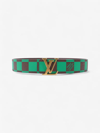 Louis Vuitton LV Initiales Reversible Belt Damier Ebene / Green / Gold Coated Canvas 95cm / 38"