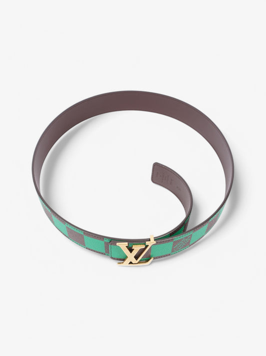 Louis Vuitton LV Initiales Reversible Belt Damier Ebene / Green / Gold Coated Canvas 95cm / 38"