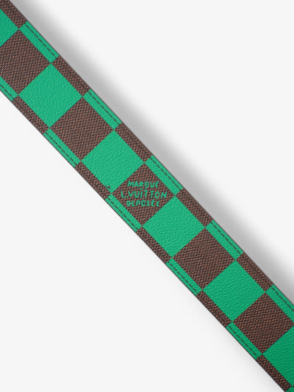 Louis Vuitton LV Initiales Reversible Belt Damier Ebene / Green / Gold Coated Canvas 95cm / 38"