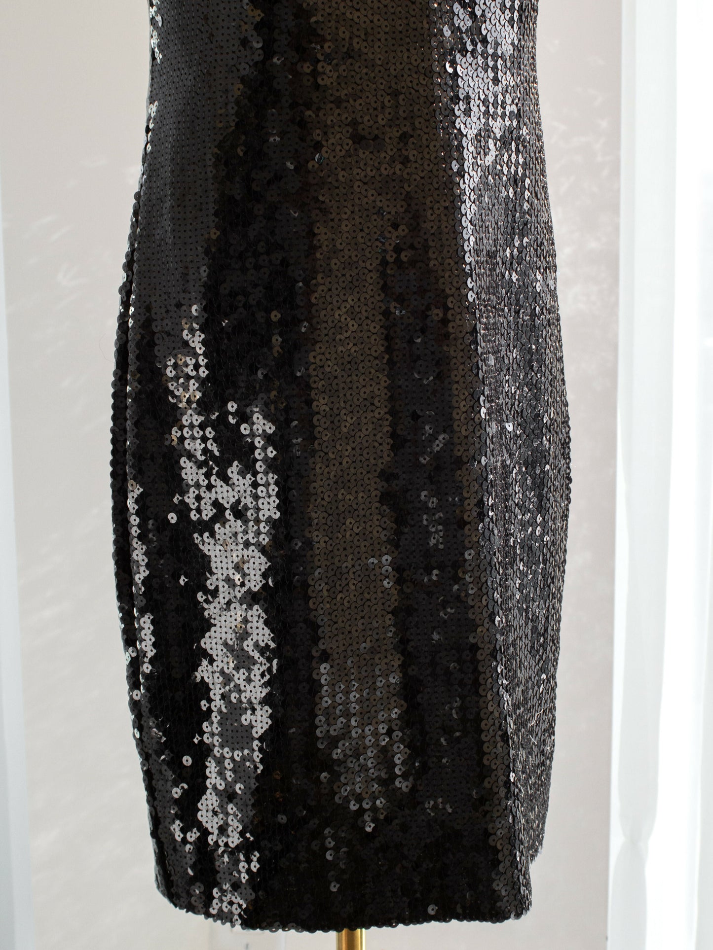 Chanel Vintage S/S 1987 White Black Sequin Embellished Bow Bustier Mini Dress