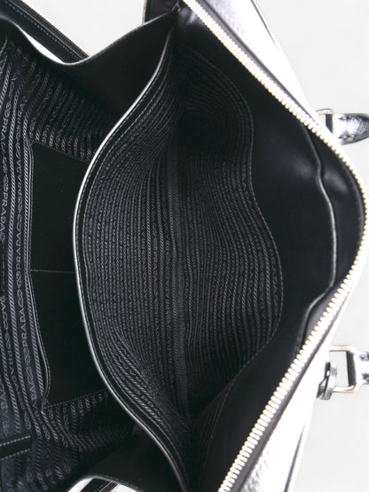 Prada Briefcase Black Saffiano Leather