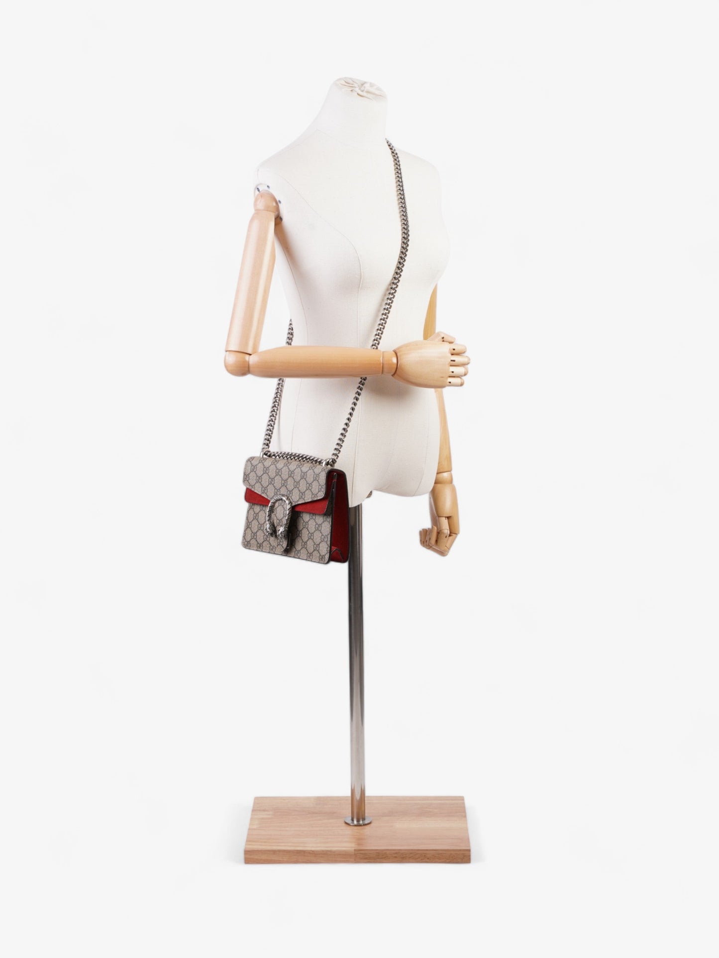 Gucci Dionysus Mini Beige And Ebony GG Supreme Coated Canvas