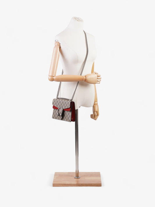 Gucci Dionysus Mini Beige And Ebony GG Supreme Coated Canvas