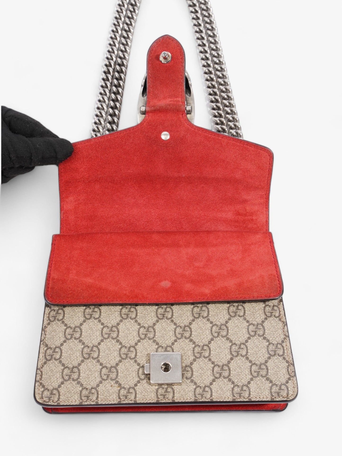 Gucci Dionysus Mini Beige And Ebony GG Supreme Coated Canvas