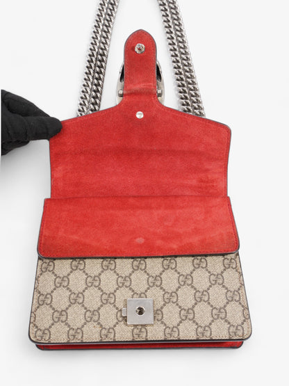 Gucci Dionysus Mini Beige And Ebony GG Supreme Coated Canvas