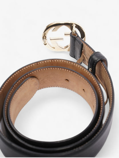 Gucci Interlocking G Belt Black / Gold Leather 85cm / 34"