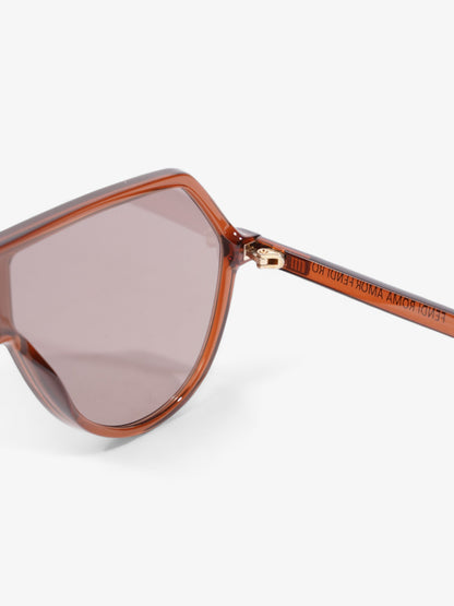 Fendi Fendi Roma Amor Sunglasses Brown Acetate 140mm