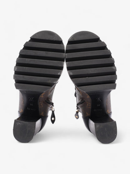 Louis Vuitton Star Trail Ankle Boots 90 Black / Brown Monogram Leather EU 38 UK 5