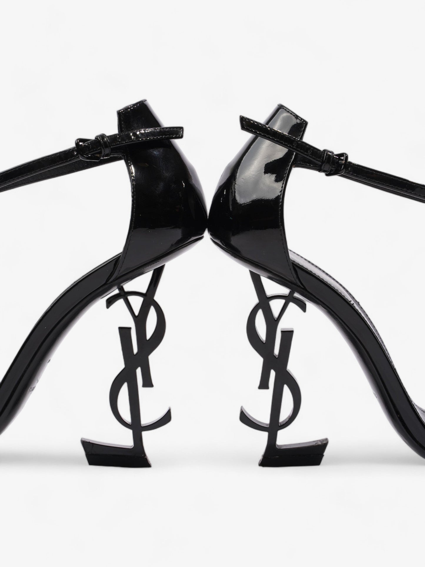 Saint Laurent Opyum Heels 110 Black Patent Leather EU 37 UK 4