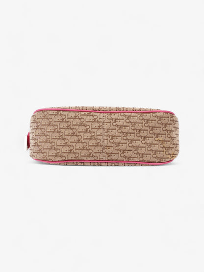 Christian Dior Street Chic Beige / Fuschia Canvas Mini