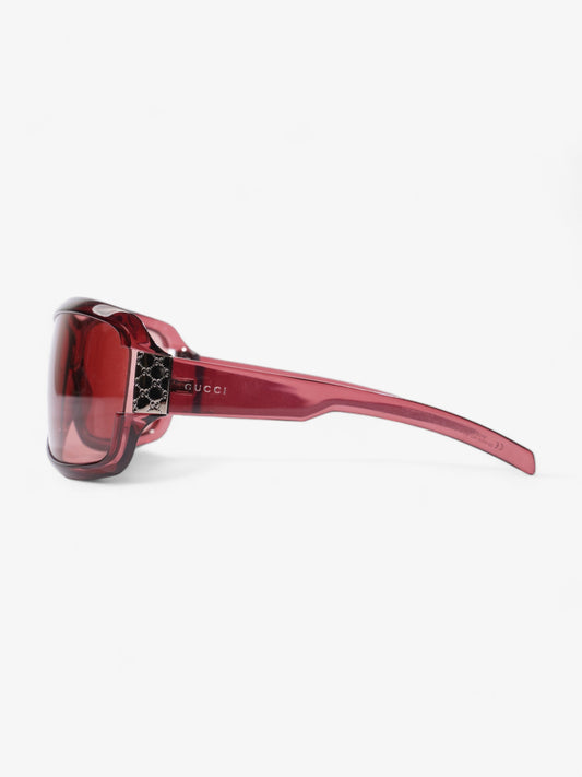 Gucci Large Frame Sunglasses Burgundy Acetate 120mm