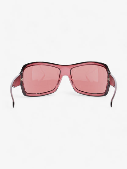 Gucci Large Frame Sunglasses Burgundy Acetate 120mm