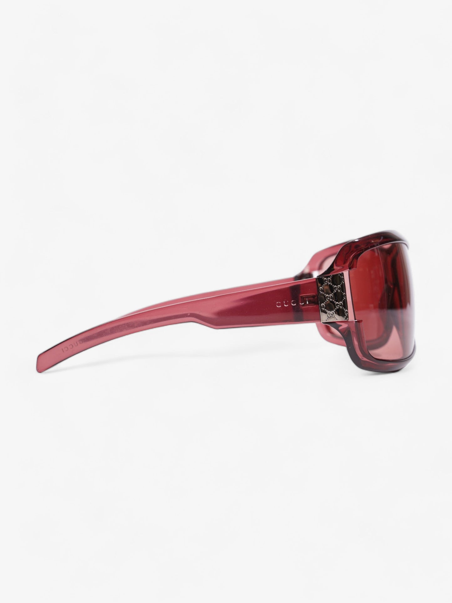 Gucci Large Frame Sunglasses Burgundy Acetate 120mm