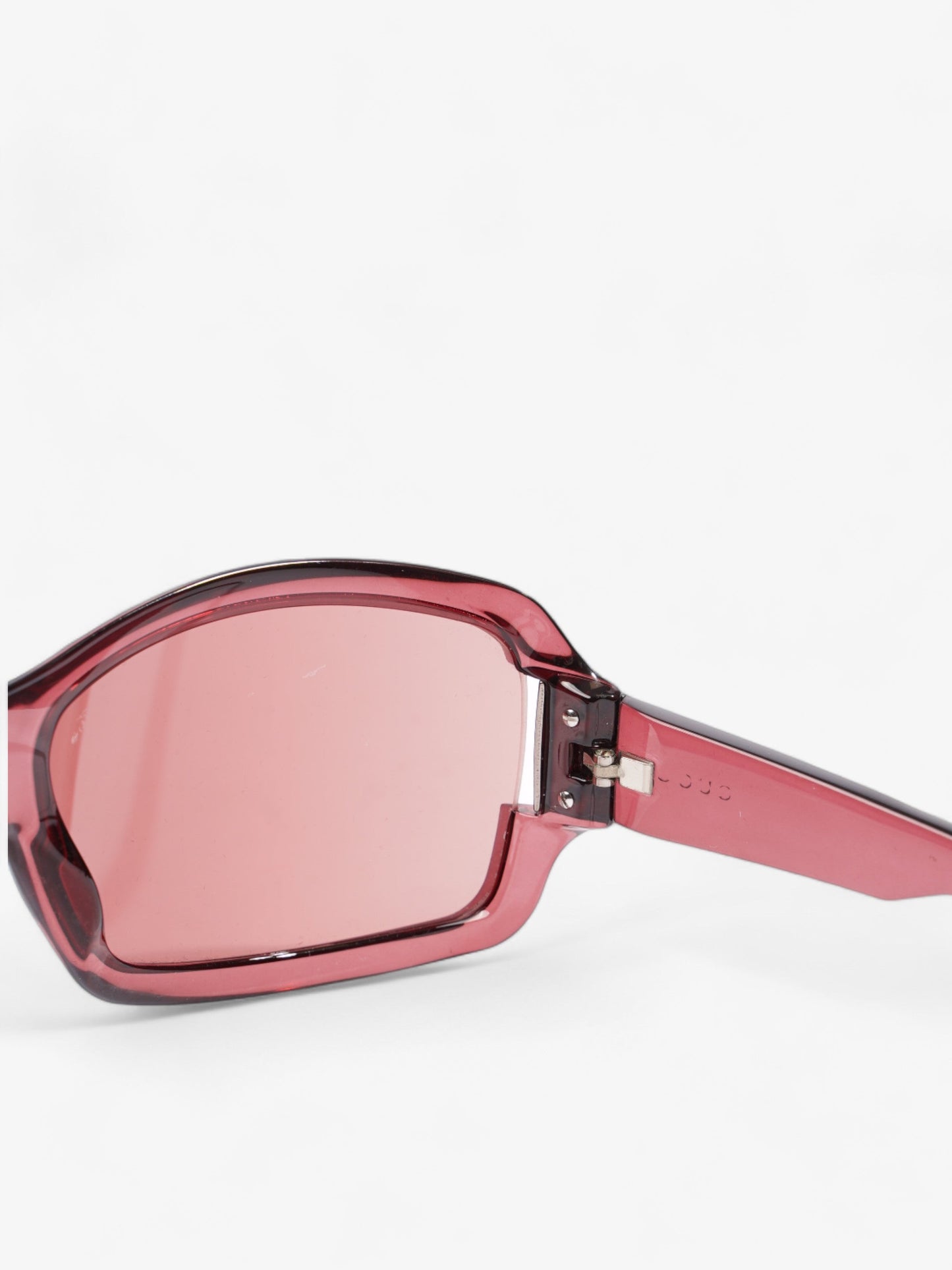 Gucci Large Frame Sunglasses Burgundy Acetate 120mm