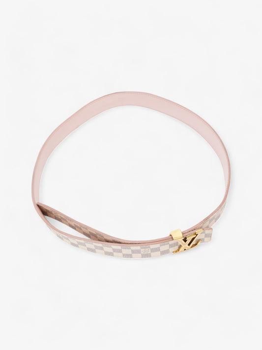 Louis Vuitton LV Iconic Reversible Belt Damier Azur / Rose Ballerine Coated Canvas 80cm / 32"