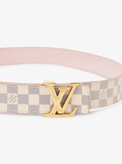 Louis Vuitton LV Iconic Reversible Belt Damier Azur / Rose Ballerine Coated Canvas 80cm / 32"