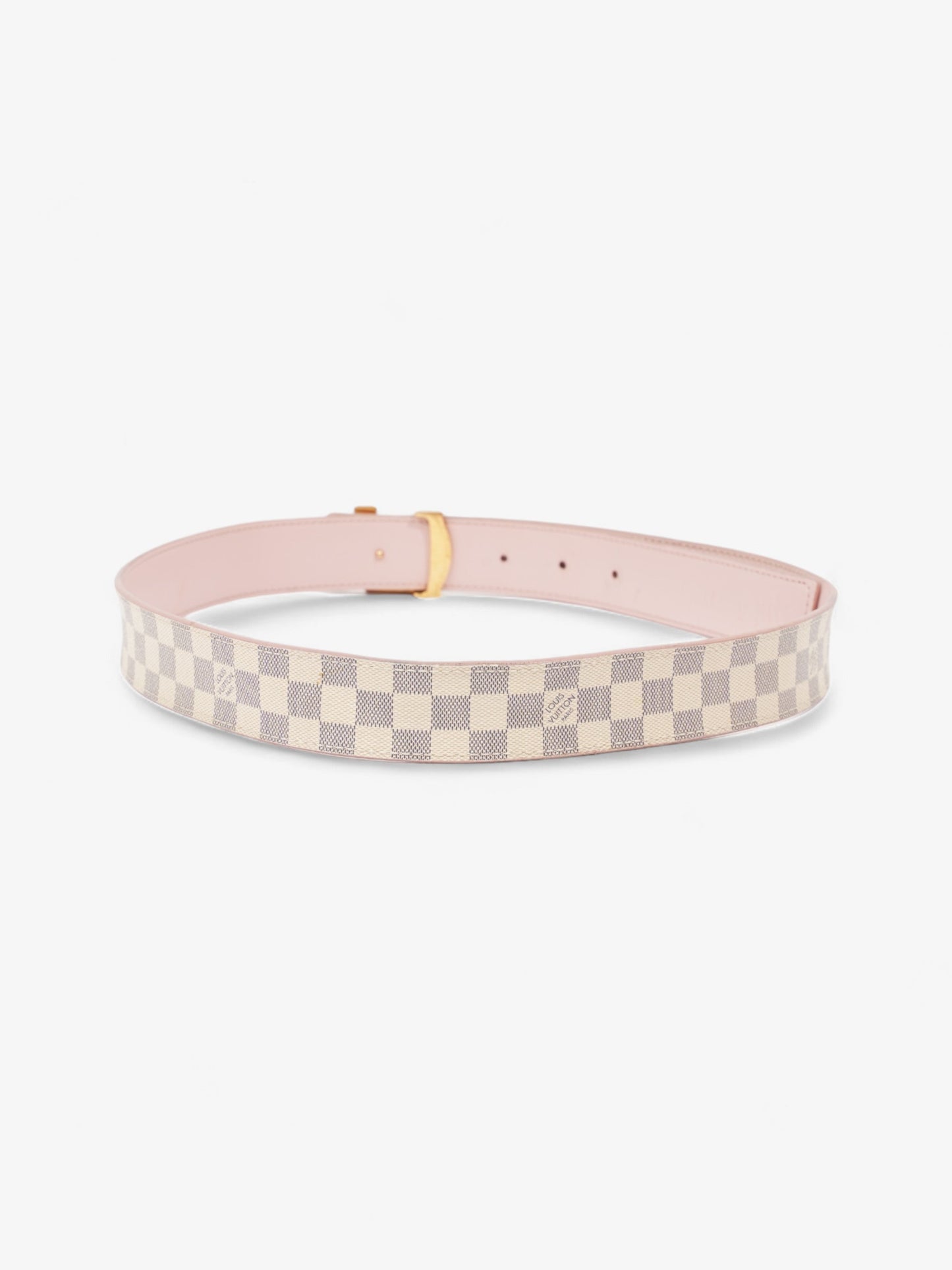 Louis Vuitton LV Iconic Reversible Belt Damier Azur / Rose Ballerine Coated Canvas 80cm / 32"