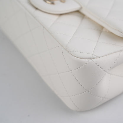 Chanel Mini Rectangular Pearl Crush Lambskin White