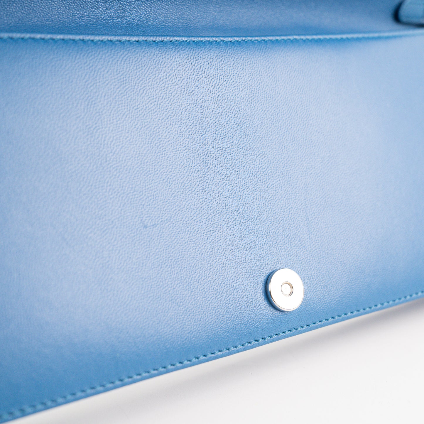 Christian Dior Cannage Lambskin Blue Clutch