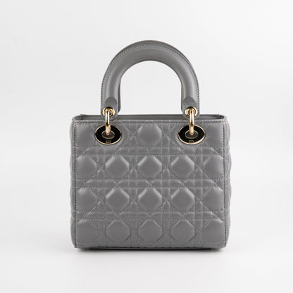 Lady Dior Small ABC Lambskin Grey