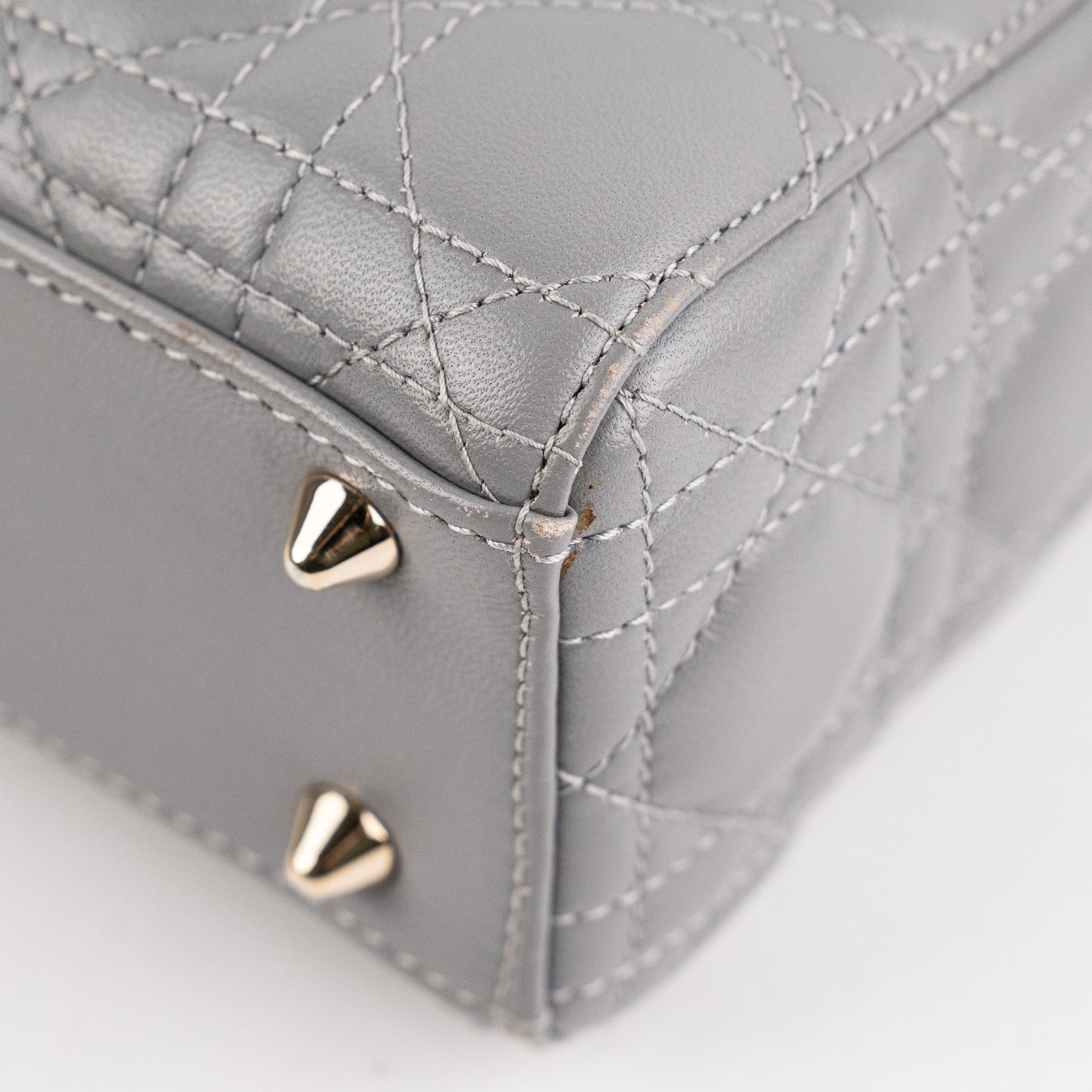 Lady Dior Small ABC Lambskin Grey