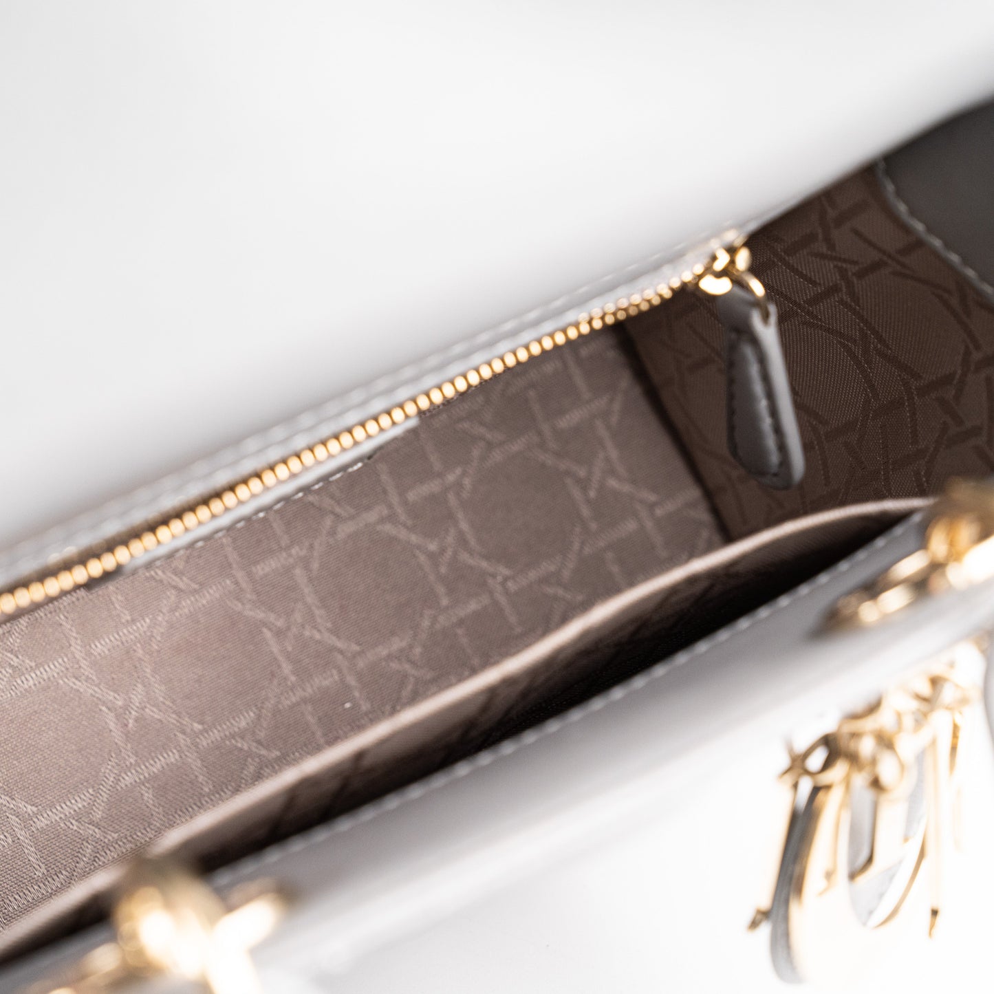 Lady Dior Small ABC Lambskin Grey