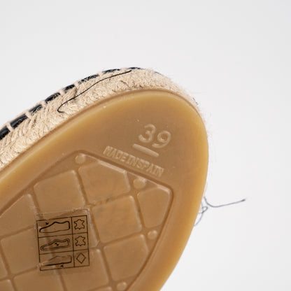 Chanel Espadrilles Size 39 Black Shoes