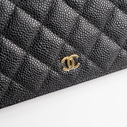 Chanel Long Wallet Caviar Black