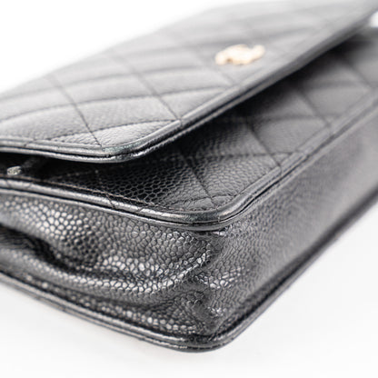 Chanel Wallet On Chain Caviar Black WOC