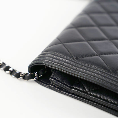 Chanel Boy Wallet On Chain WOC Lambskin Black