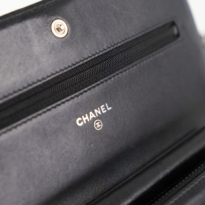 Chanel Boy Wallet On Chain WOC Lambskin Black