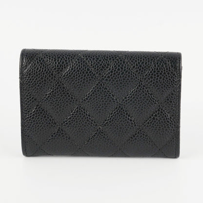 Chanel Caviar Flap Card Holder Black