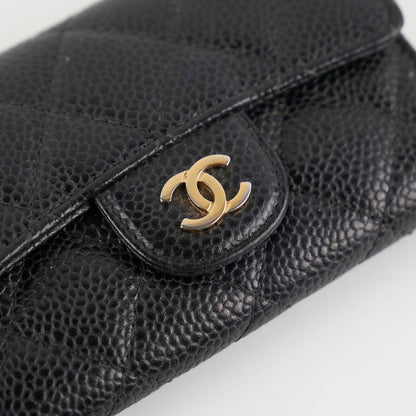 Chanel Caviar Flap Card Holder Black