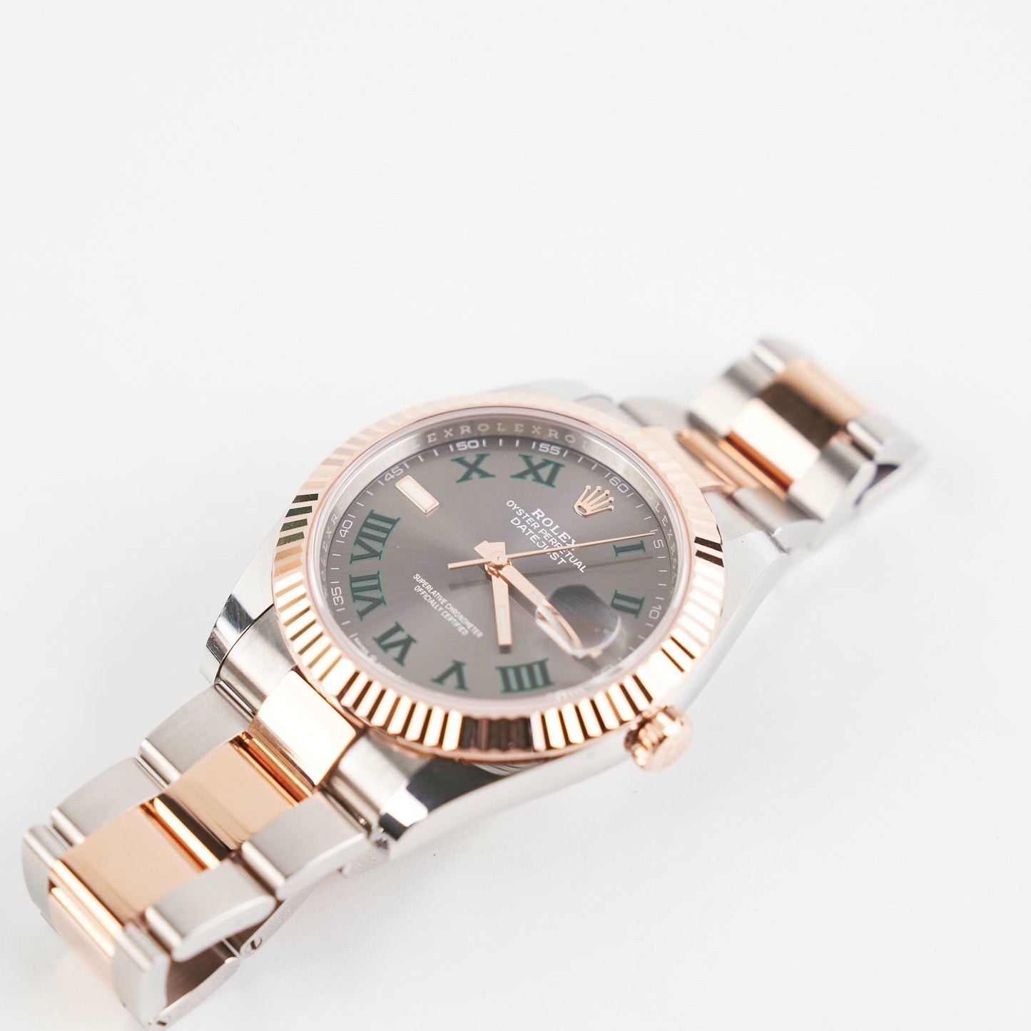 Rolex Datejust 41MM Two Tones Rose Gold Grey Dial