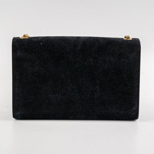 Saint Laurent Kate Stud Suede Black